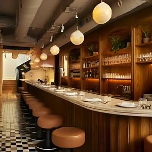 [Hot Item] Stylish Night Club Bar Table LED Event Bar Counter with Solid Surface Finish