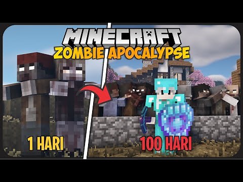 100 Hari di Minecraft Tapi Zombie Apocalypse ! - Tsunami Zombie Part 1