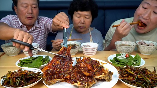 161K views · 7.8K reactions | Bean leaf Kimchi, Korean dishes - Mukbang eating show | Heungsam Family | Facebook