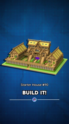 Charliecustard Builds on Instagram: "👷 Build it! Link in bio (Starter House #90) You can re-build this creation in your own world with the online 3D Guide or download the schematic or import the world on Java or Bedrock edition! #minecraft #charliecustardbuilds"