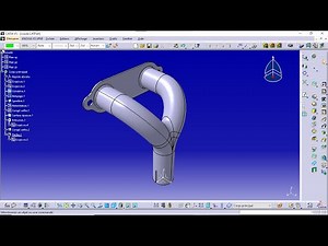 Catia v5 , pratique, generative shape design , part design, exercice 3d , coude pièce mécanique