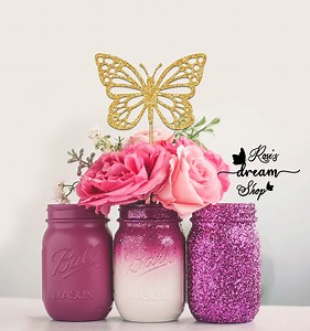 Butterfly Baby Shower Centerpiece, Butterfly Picks, Butterfly Party Decor, Butterfly Birthday, Butterfly Decorations, Gold Butterflies Decor - Etsy