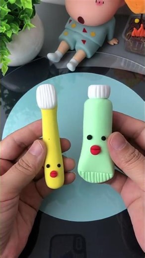 Make a Cute Little Toothpaste with Clay! | Fun Parent-Child Craft Time 🦷✨