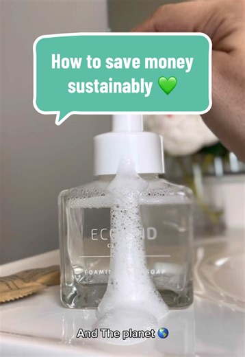 Who loves a soap that’s eco-friendly and luxurious? 🌿🤍 Beautiful bottles. Simple refills. A clean that feels elevated. #soap #diy #sustainableliving #naturalcleaning #greenliving