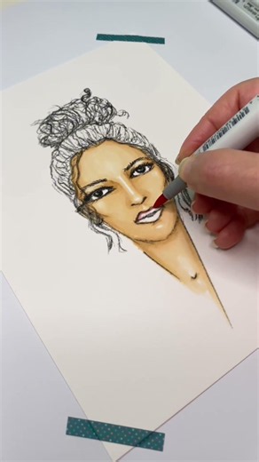 How to Color with Alcohol Markers Fashion Face | Copics and Prisma Pencils