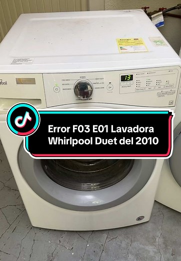 Error F09 E01 en Lavadora Whirlpool Duet: Solución