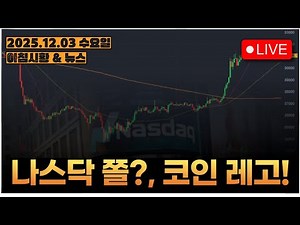 나스닥은 쫄았지만 코인은 반등했다구!!ㅣ[아침시황&미국마감] #251203
