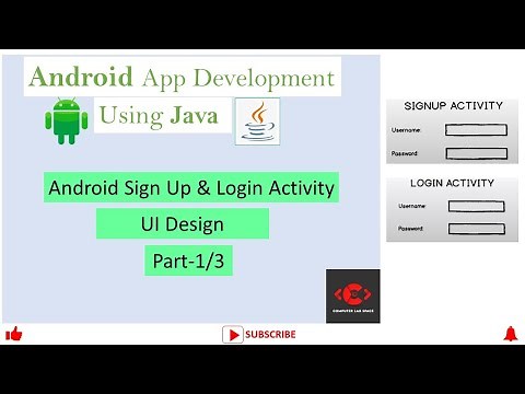 Android Signup & Login Actvity-1/3 | Android App Development | Android studio tutorial | VTU MAD Lab