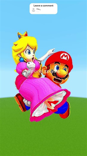 Royal Heroes of the Mushroom Kingdom in Minecraft Pixel Art | Mario, Peach, Luigi & Rosalina