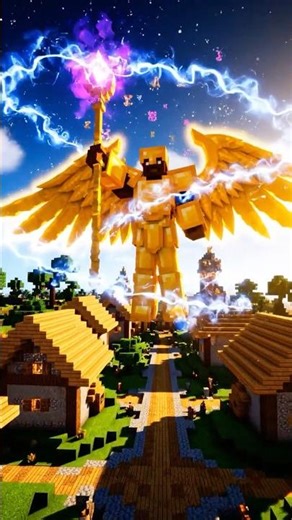 Golden Guardian Awakens in Minecraft! ⚡👑Epic Short #minecraft