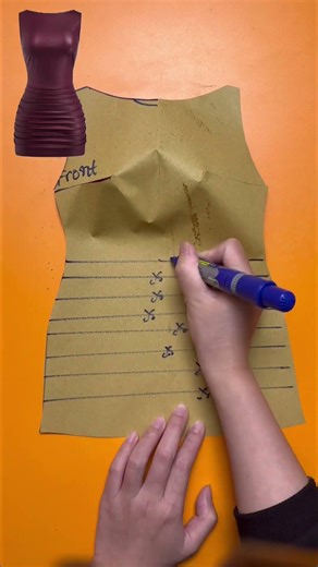 Ruched Bodycon Dress Pattern Making Tutorial #sewing #sewingtutorial #diy #pattern #dress