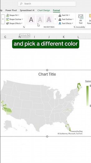 How to create a Maps Chart in Excel! #excel #excelchart #spreadsheet