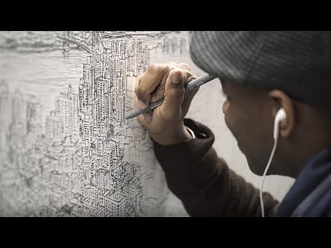 My name is Stephen Wiltshire and I am an artist | Empire State Building | New York Panorama Drawing
