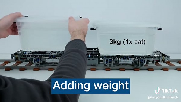 Building a Cat-Sized LEGO Train! Video by Brick Technology #legotiktok #legtiktoker