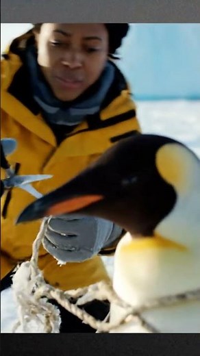 Heartbreaking Penguin Rescue । Saves Penguin Tangled in Ocean Net । Saved a Penguin Trapped