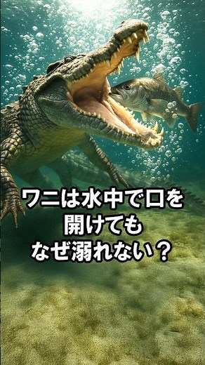 【歯の雑学367】ワニは水中で口を開けてもなぜ溺れない？ ＃クイズ ＃歯科 ＃雑学 #豆知識