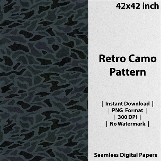 Vintage Camo Digital Paper: Duck Hunting Pattern (PNG, SVG) - Etsy