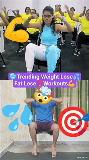 🎯Chair🪑Fat Lose 🥵 Weight Lose💦Workouts For All Ages People💯#shorts #challenge #fatloss #workout #yt