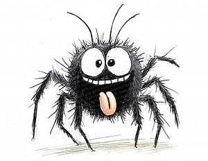 Cartoon Spider PNG Clipart, 12x Funny Bug Clip Art Set, Printable Watercolor Insect Clip Art, Paper Crafts, Digital Download, Junk Journal - Etsy