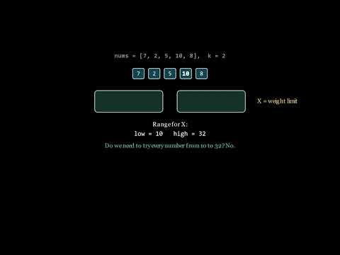 Leetcode 410 (hard) - Split Array Largest Sum