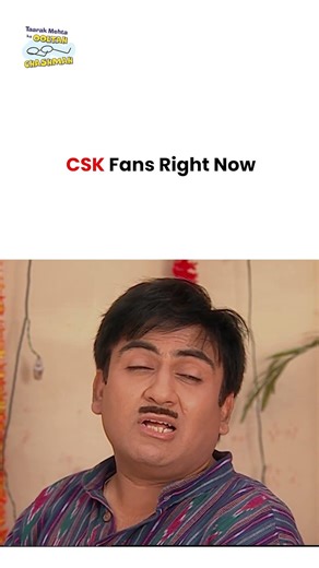 CSK Fans Right Now ! #comedy #csk #jethalal #tarakmehta #cricket #rrvscsk