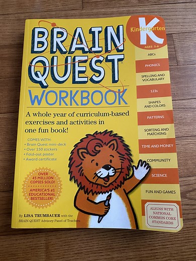 Watch Sneak Peek of the Brain Quest kindergarten workbook! on Amazon Live