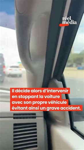 He deliberately rammed a car to save its driver