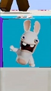 Flying Rabbit?! 🤪 Guess the Crazy Rabbid Color in Minecraft! #shorts #minecraft