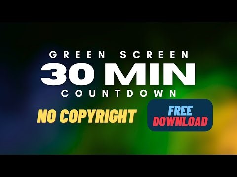 30 Minute Countdown 4K Timer Green Screen – Free VFX Overlay for Editors