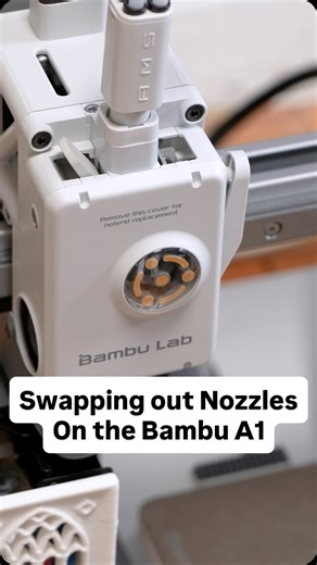 It’s really nice to be able to swap out the different nozzle sizes on my 3D printer, it give me a chance to try a number of different settings and adapt to different printing needs! Be sure to check out my full related video on the @bambulab_ ​⁠ A1! #3dprinting #bambulab #hobby #3dprint #fdmprinting | Bambu Lab 3D