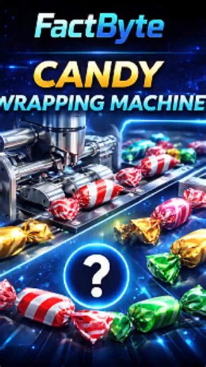 How Candy Wrapping Machines Work 🍬 #Shorts #engineering #factbyte #mechanism