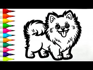 Pomeranian Dog Drawing || How to Draw A Pomeranian Dog Step by Step || Beautiful Dog Drawing 🐕