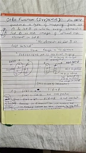 Onto Function (surjective):11th Maths