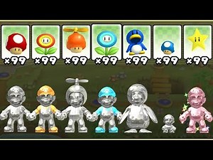 New Super Mario Bros. Wii - All Metal Power-Ups