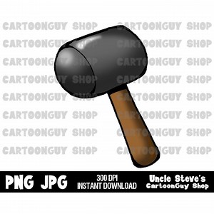 Tool Clip Art - Rubber Mallet - PNG - JPG - Sublimation - Cartoon - Digital Download. - Etsy