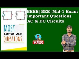 34.Important Questions for Mid-1 Exam || BEEE || BEE | JNTU | Autonomous