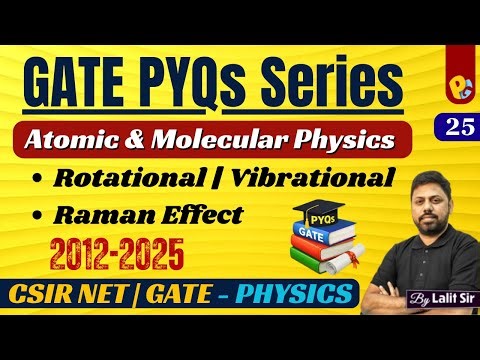 GATE Physics PYQs 2012–2025 | Rotational Vibrational & Raman Effect | POTENTIALG | Lalit Sir