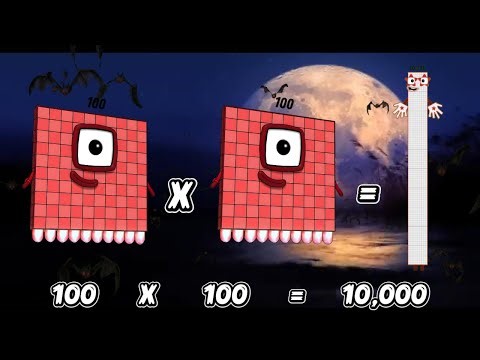LEARN MULTIPLICATION WITH NUMBERBLOCKS MULTIPLY SAME NUMBER HALLOWEEN SPECIAL | COLORART_ID