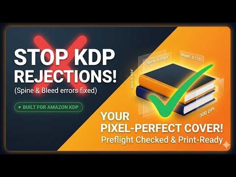 Tired of Amazon KDP rejecting your cover because of bleed errors or spine width issues?