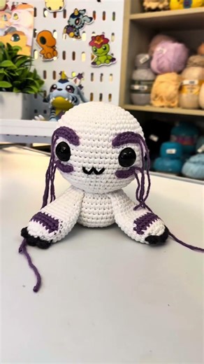 Gomamon Digimon Amigurumi Crochet Process