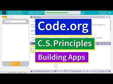 While Loops Lesson 11.16 Tutorial with Answers Code.org CS Principles