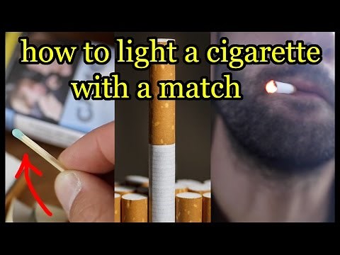How to light a cigarette with a match