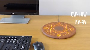 Mitsuru Magic Array Light Fast Qi Wireless Charger, Compatible with iPhone 8/X/11/Pro, Galaxy S7/