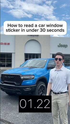 How to read a car window sticker 🚗