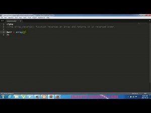 PHP array reverse Function