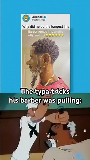 This barber TATTOOED his customer 💈