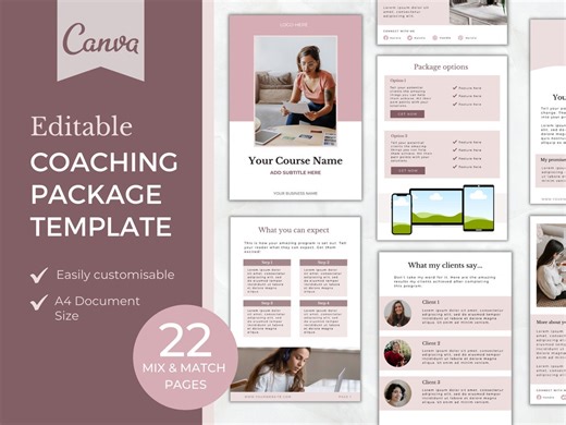 Coaching Program Pricing Template | Canva, 22-page Guide (digital Download) - Etsy