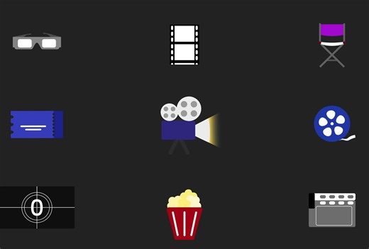 Cinema and Film Production Icons