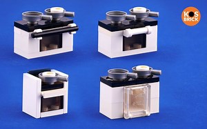 乐高MOC教程 厨房烤箱 电炉 拼搭指南