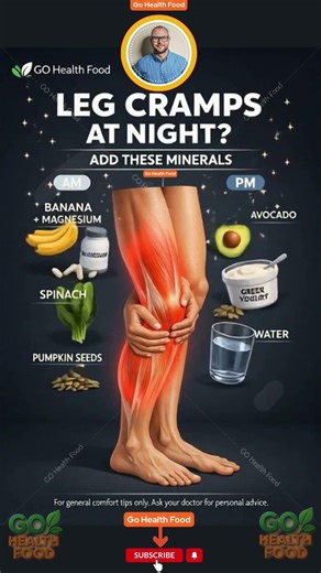Waking Up With Leg Cramps? Eat THESE Foods! 🦵 #GoHealthFood #LegCramps #MuscleRelief #Magnesium